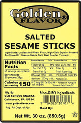 Golden Flavor - Salted Sesame Sticks - 30 oz bags (4 Pack)