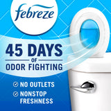 Febreze Bathroom Air Freshener, Odor-Fighting Plug-In Alternative, Home, Bathroom & Kitchen Use, Downy April Fresh Scent, 6 Count