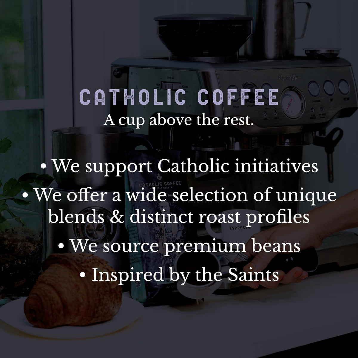 Catholic Coffee Pope St. John Paul II | Peruvian Dark Roast Ground Coffee - Cedar & Chocolate Notes | 12oz Bag - Bold Catholic Gift Inspired by a