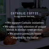 Catholic Coffee Pope St. John Paul II | Peruvian Dark Roast Ground Coffee - Cedar & Chocolate Notes | 12oz Bag - Bold Catholic Gift Inspired by a