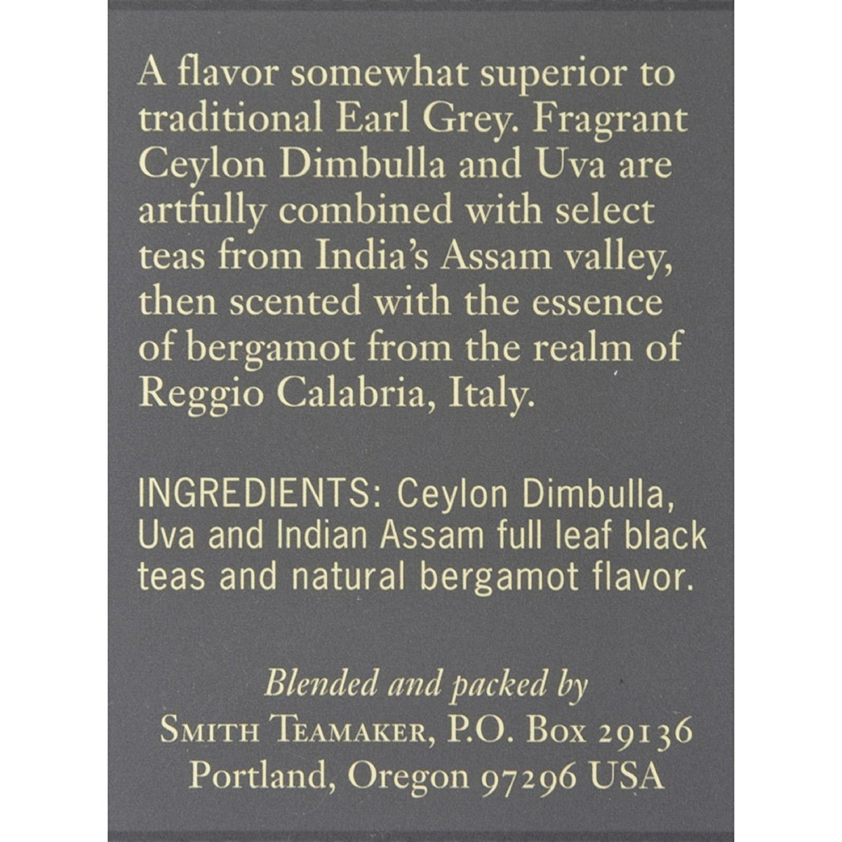 Smith Tea Lord Bergamot