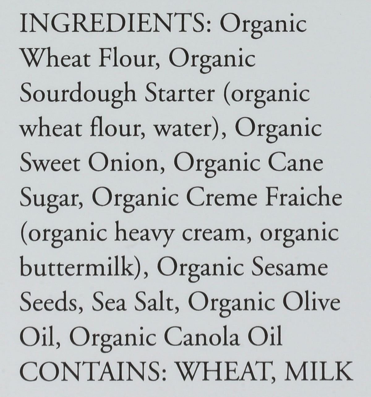 Rustic Bakery, Flatbread Onion Creme French, 6 Ounce
