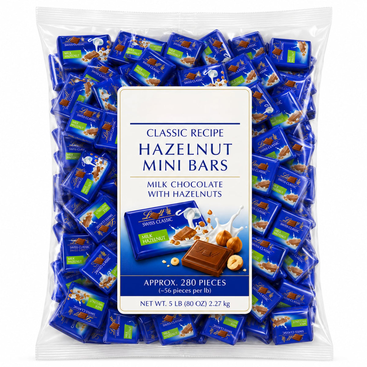 Hazelnut Milk Chocolate Squares - 5 lb (Approx. 175 pieces)