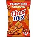 Chex Mix Cheddar Snack Mix, Savory Snack Bag, Family Size, 13.5 oz