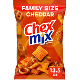 Chex Mix Cheddar Snack Mix, Savory Snack Bag, Family Size, 13.5 oz