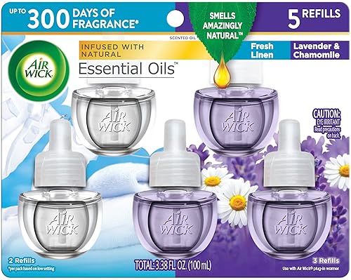 Air Wick Scented Oils 0+5 MIXED Fresh Linen & Lavender