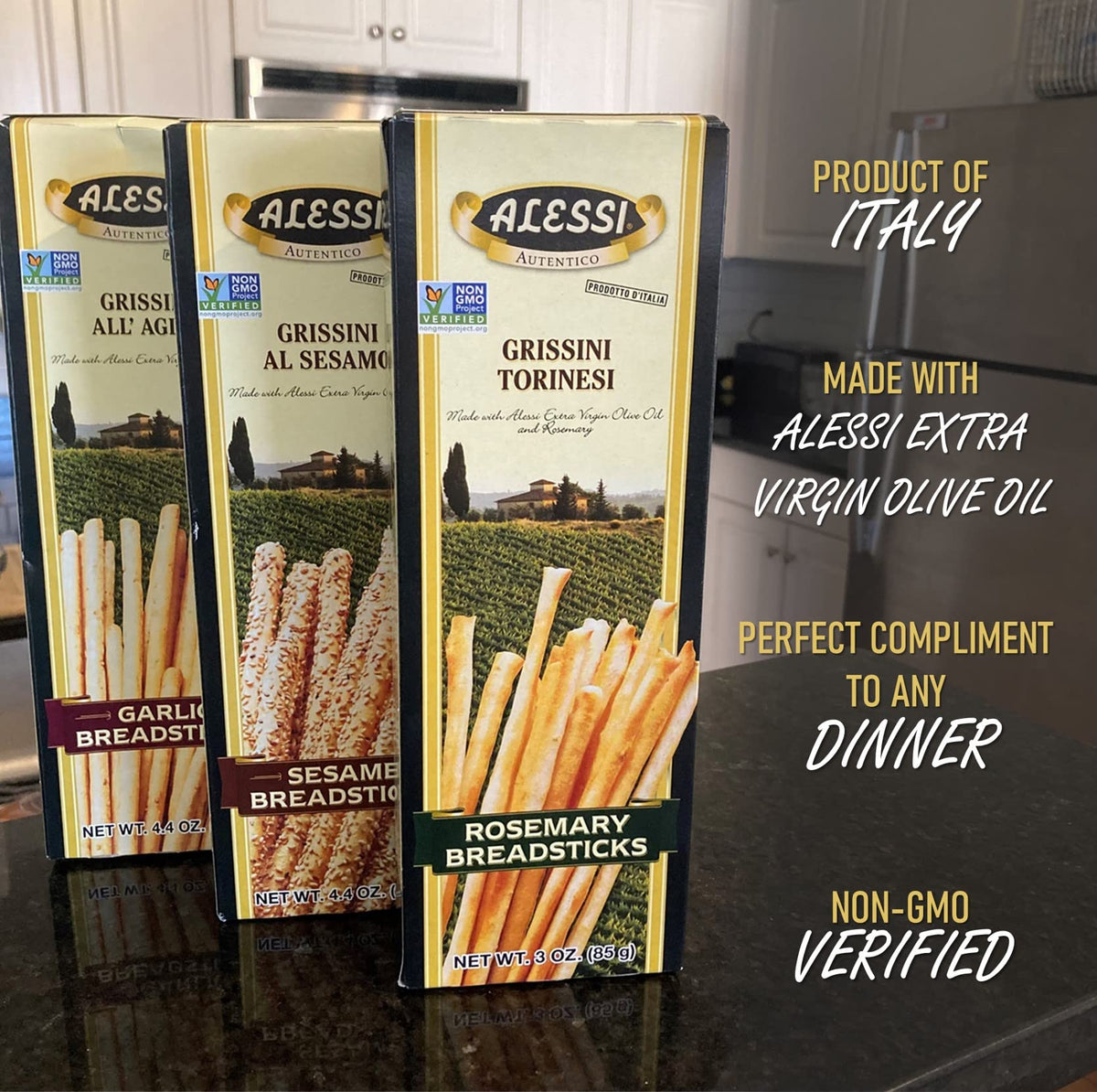Alessi Sesame Breadsticks Boxes - 4.4 oz - 1pk