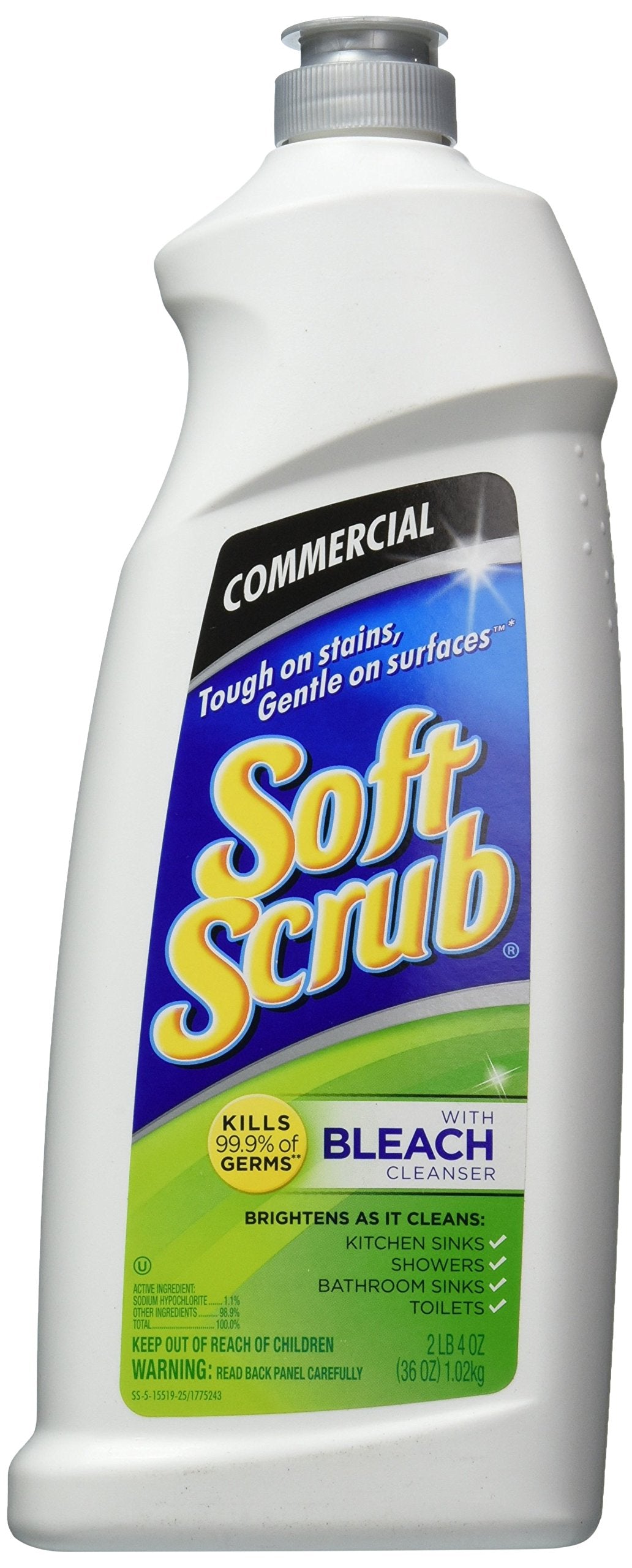 Soft Scrub® Commercial Cleanser with Bleach, 36 oz.