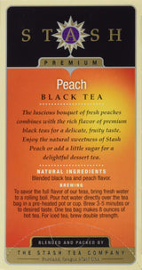 Stash Tea Black Tea Peach, 20 Count