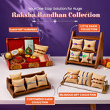 LoveNspire Raksha Bandhan Premium Gift Hamper for Brother & Bhabhi - Designer Rakhi Bracelet Set with Elegant Gift Box, Chocolates, & Roli Chawal