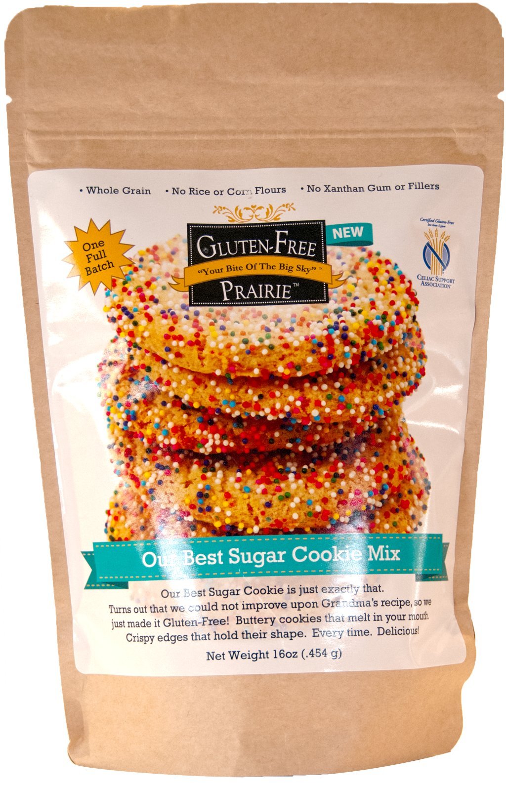 Gluten-Free Prairie Our Best Sugar Cookie Mix, Certified Gluten Free Purity Protocol, Non-GMO, 16 Ounces
