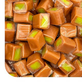 Caramel Cubes Candy - 2 Pound Pack (150 Count) - Green Apple Filling - Individually Wrapped