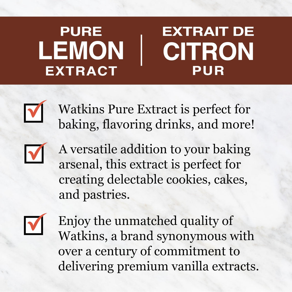 Watkins Premium Pure Lemon Extract 2oz