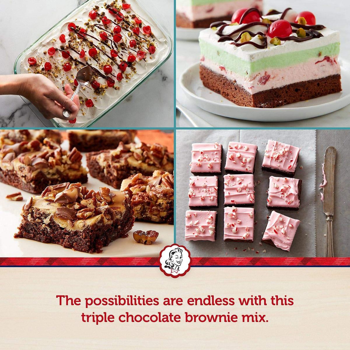 Betty Crocker's Hershey's Triple Chocolate Brownie Mix (20 oz. ea., 4 pk.)