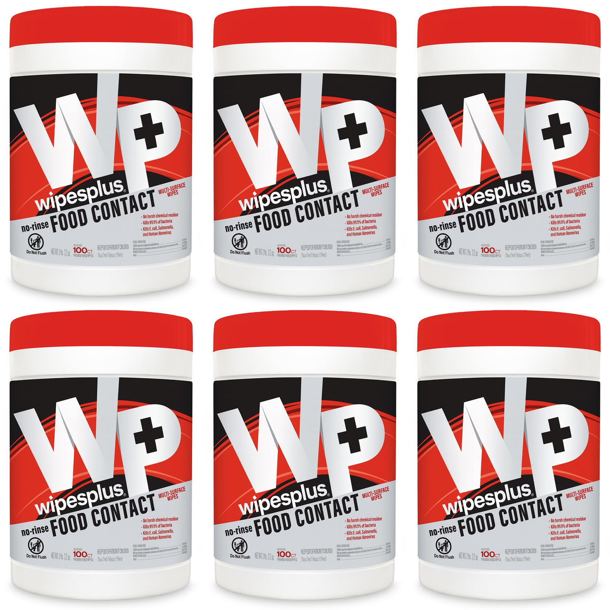 WIPESPLUS Cleaning Wipes All Purpose Food Contact - No Rinse, No Residue, Quick Dry Formula, Disinfecting Wipes For Restaurants, Foodservice, Schools