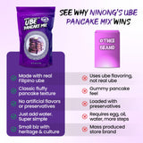 Ninong's Dessert Lab Ube Pancake Mix, Ube Flavored Buttermilk Pancake Mix with Real Ube, Makes Ube Cakes, Waffles, Crepes and more, Just Add Water (1 Pound)