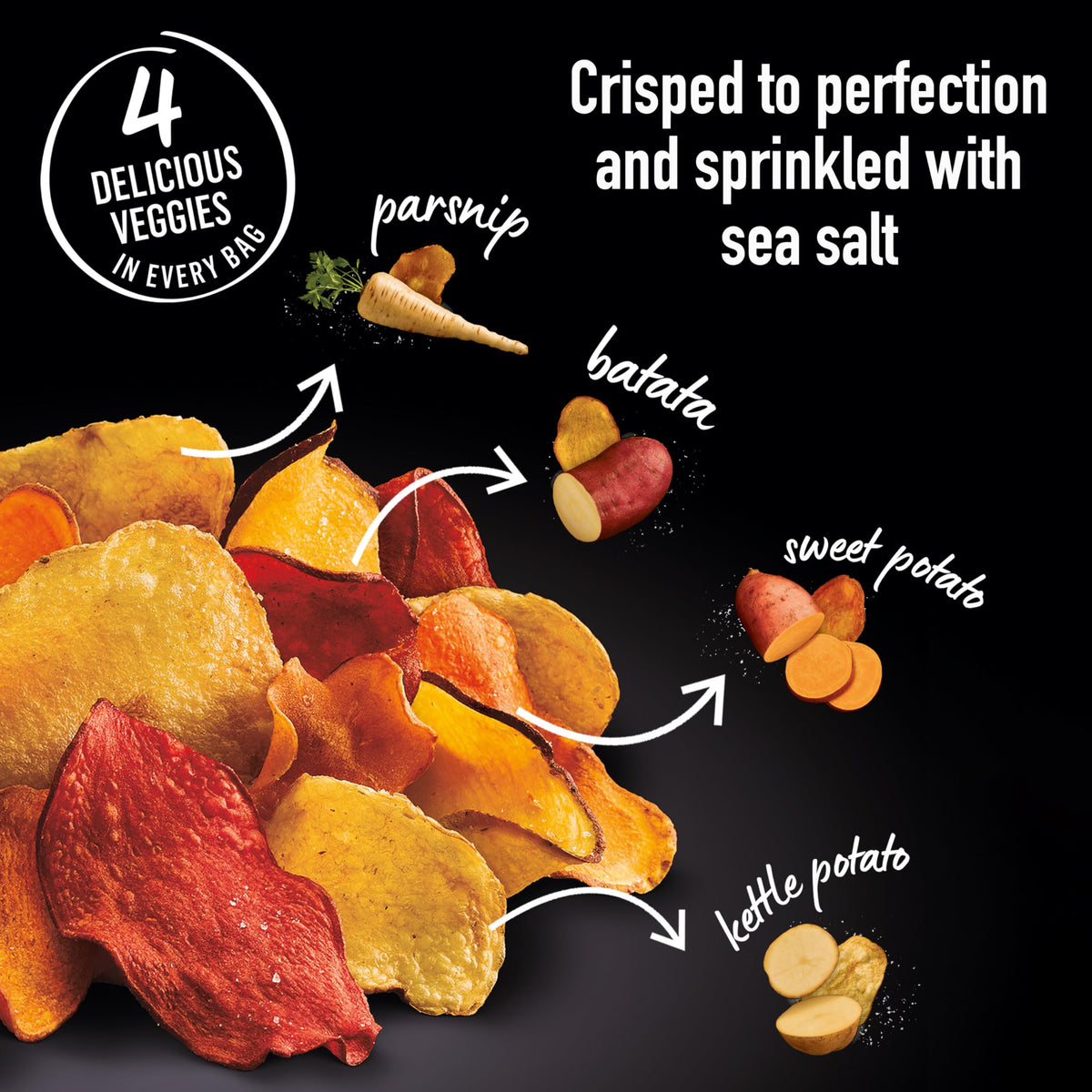 Terra Vegetable Chips, Original Vegetable Chips with Sea Salt, 5 oz