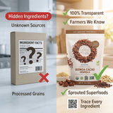 One Degree Granola Quinoa Cacao Org - 11 oz Organic Cereal - Pack of 8 - Protein Granola and Protein Cereal - Healthy Cereals Breakfast and Oat