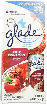 Glade Sense & Spray Automatic Air Freshener Refill, Apple Cinnamon, 0.43 oz