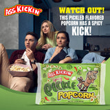 ASS KICKIN' Spicy Pickle Microwave Popcorn Bags - 3 Packs - Ultimate Spicy Pickle Gourmet Popcorn Gift - Makes a Great Movie Theater Popcorn or Snack