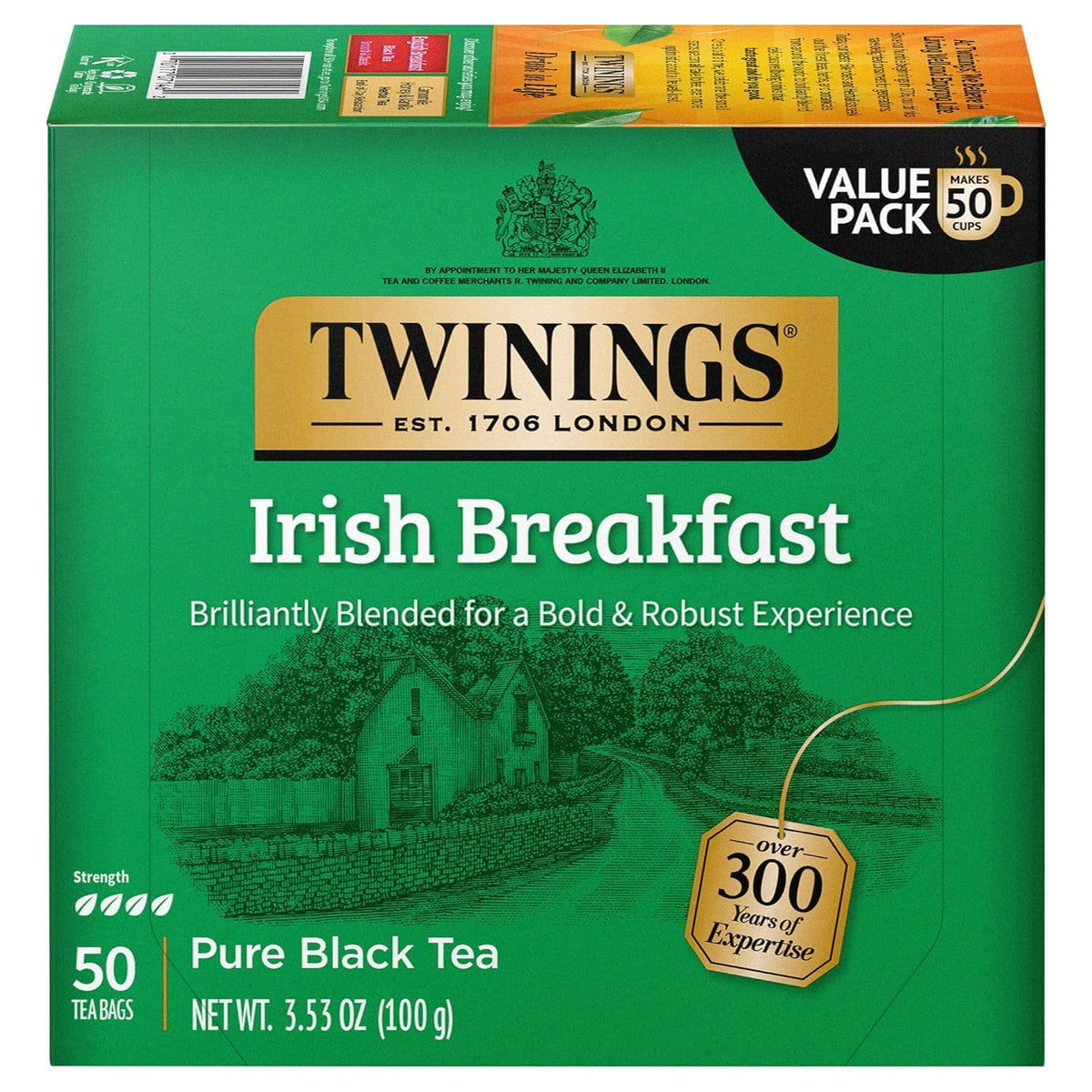 Twinings Black Tea Bags, Irish Breakfast, 50 Count