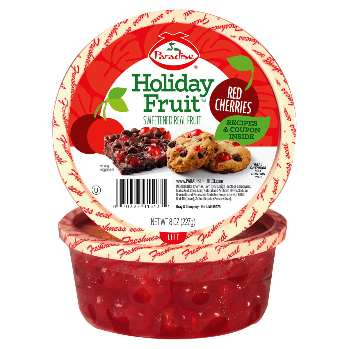 Paradise Red Cherries, 8 Ounce