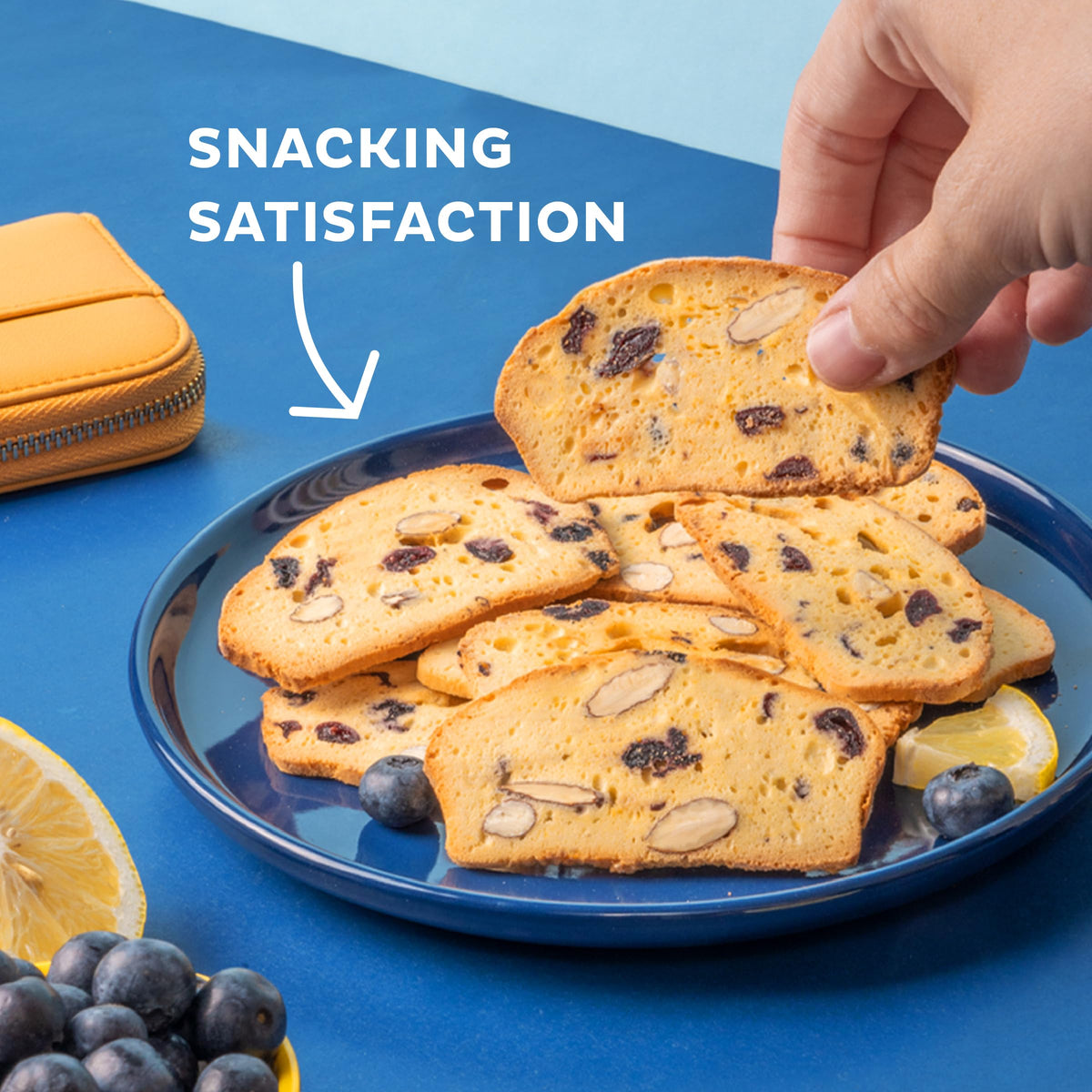 Nonni's THINaddictives Almond Thin Cookies - 3 Boxes Lemon Blueberry Cookie Thins - Almond Cookies - Sweet Crunchy & Chewy - Biscotti Individually
