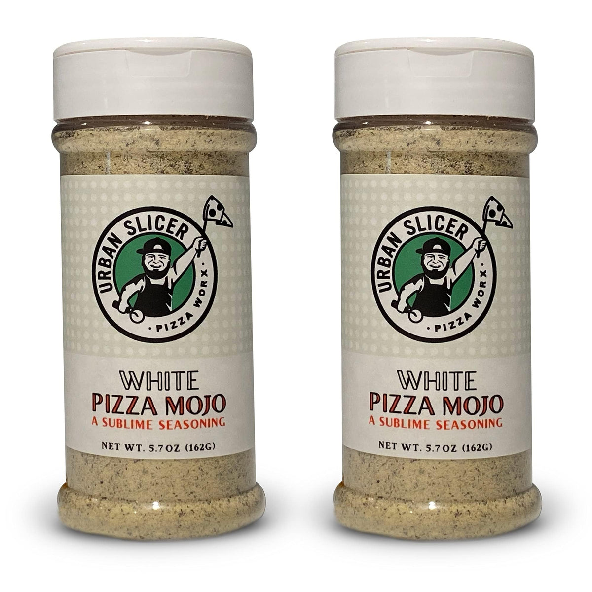 Urban Slicer Pizza Worx - White Pizza Mojo- Rich, Buttery Garlic Seasoning - Extra-Extraordinary, All-Purpose Seasoning Blend - 2 Pack