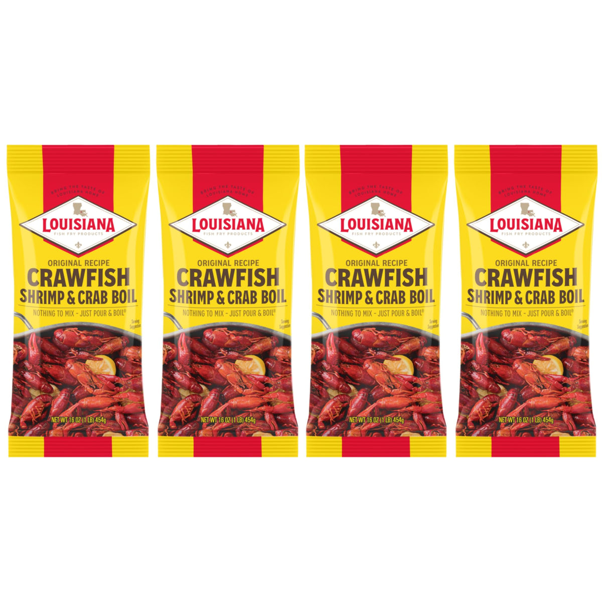 Louisiana Fish Fry Products Crawfish, Shrimp & Crab Boil Seasoning - Spicy & Delicious Seafood Powder Complete Seasoning - Low Salt Cajun Seasoning 16