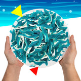 Blue Sharks Gummy Candy | 2 Pound Pack | Blue Raspberry and Marshmallow Flavor