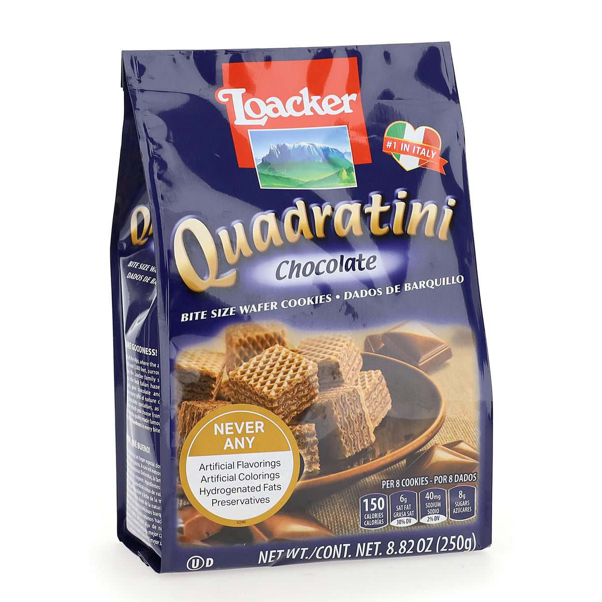 Loacker Quadratini Chocolate Wafer Cookies, 8.82 Ounce