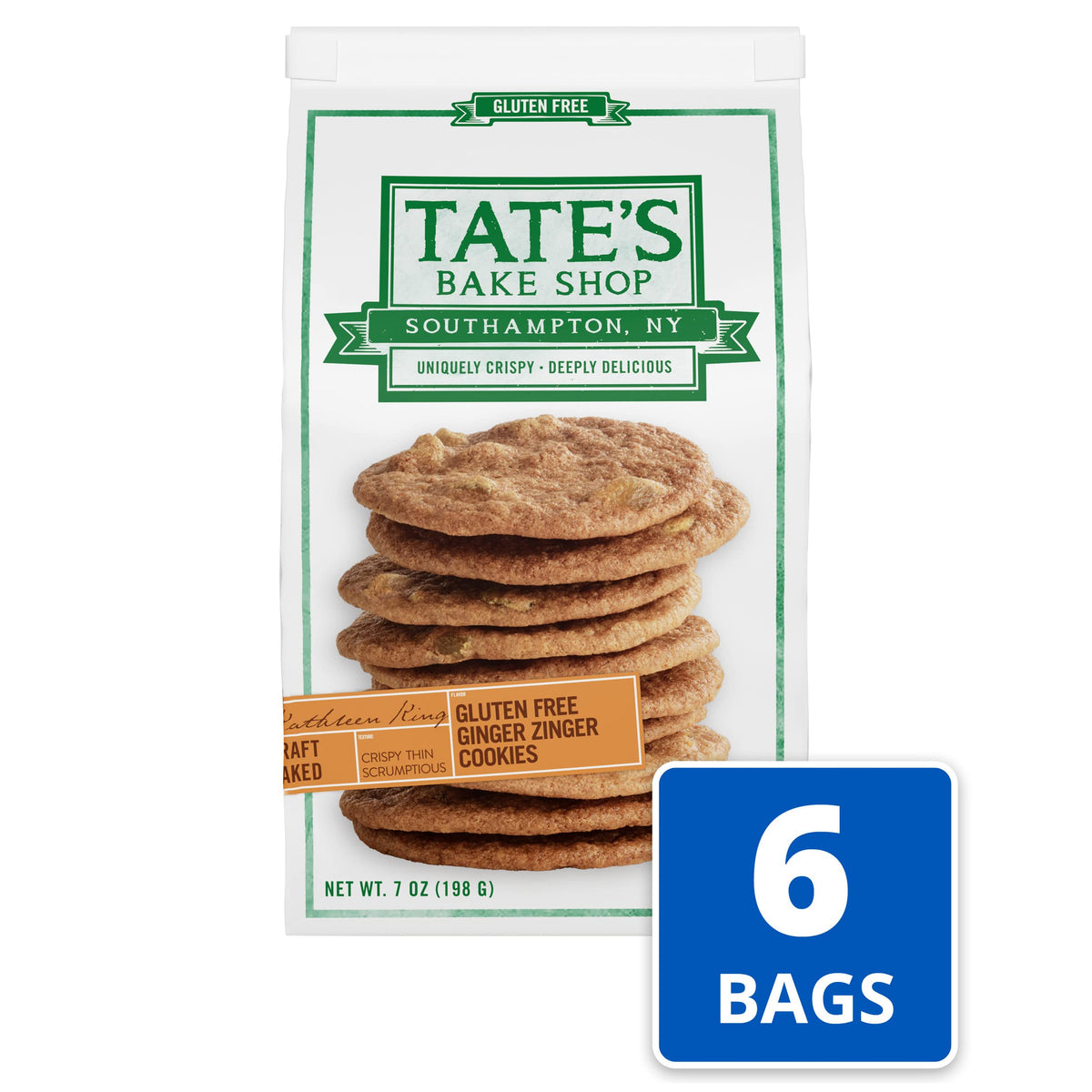 Tate's Bake Shop 6 Pack Gluten Free Ginger Zingers