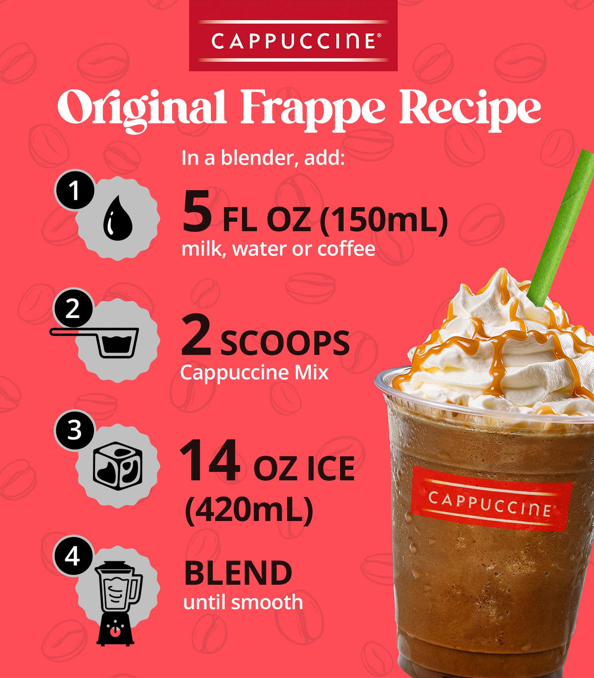 Cappuccine Indian Chai Latte Frappe Mix, 3 Pound (Pack of 1)