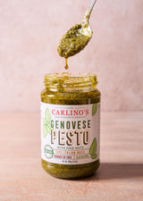 Carlino's Genovese Pesto | Made with All-Natural Ingredients | Preservative Free | Gluten Free, Low Sodium, Small Batch, 9.9 Fl Oz (Pack of 4)