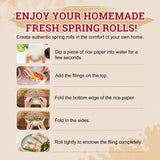 52USA Rice Paper, 3 Pack 102 Sheets, Spring Roll Wrappers & Dumpling
