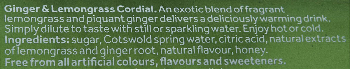 Bottle Green - Cordials - Ginger & Lemongrass - 500ml