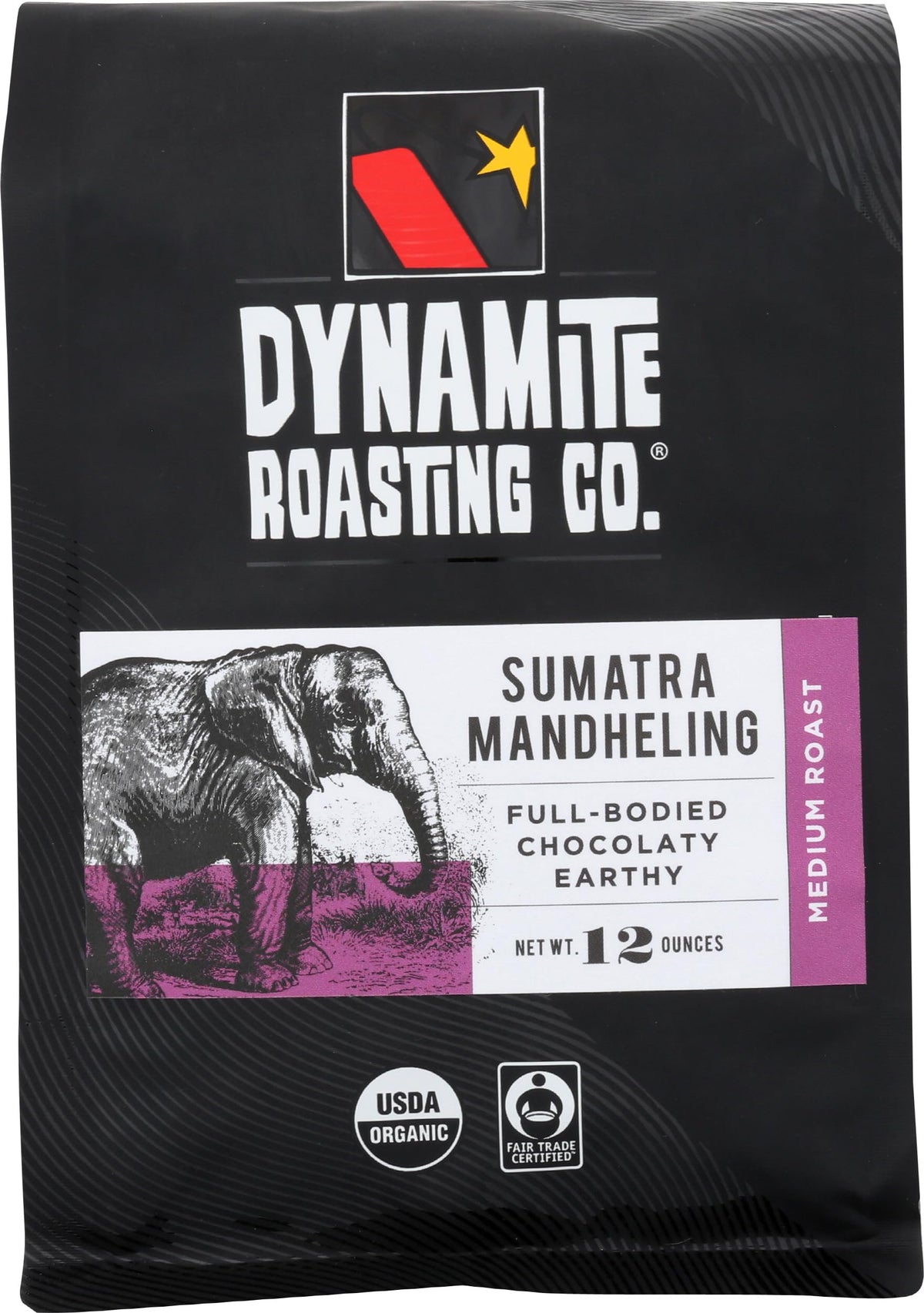 Dynamite Roasting, Coffee Sumatra Organic, 12 Ounce