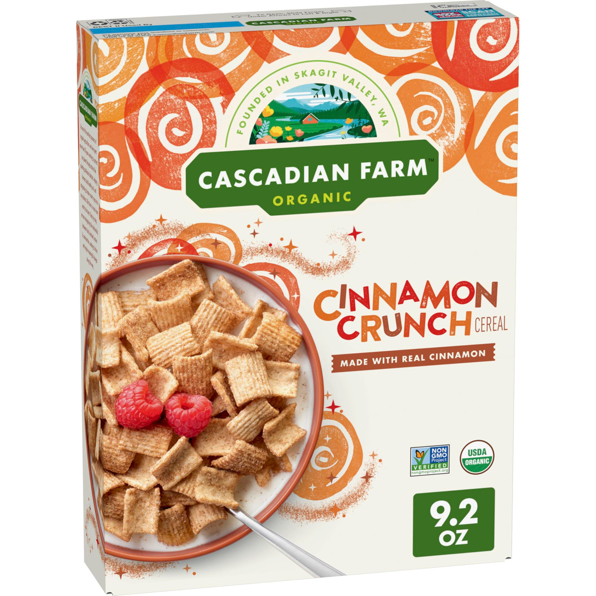 Cascadian Farm, Cereal Cinnamon Crunch Organic, 9.2 Ounce