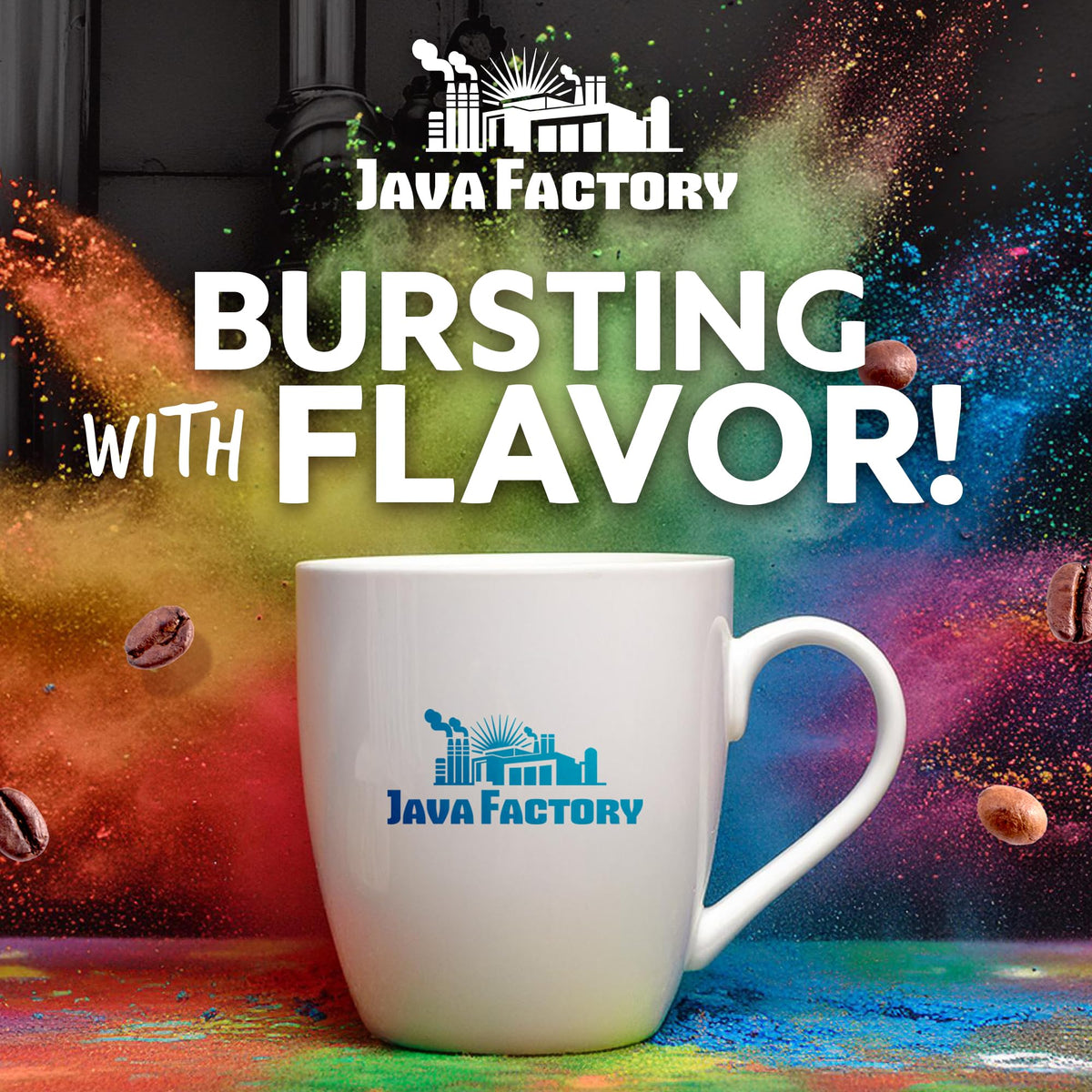 Java Factory Hello Darkness Flavored Ground Coffee Bag - Extra Bold Dark Roast Brew, Made with 100% Arabica Beans, 10 Oz