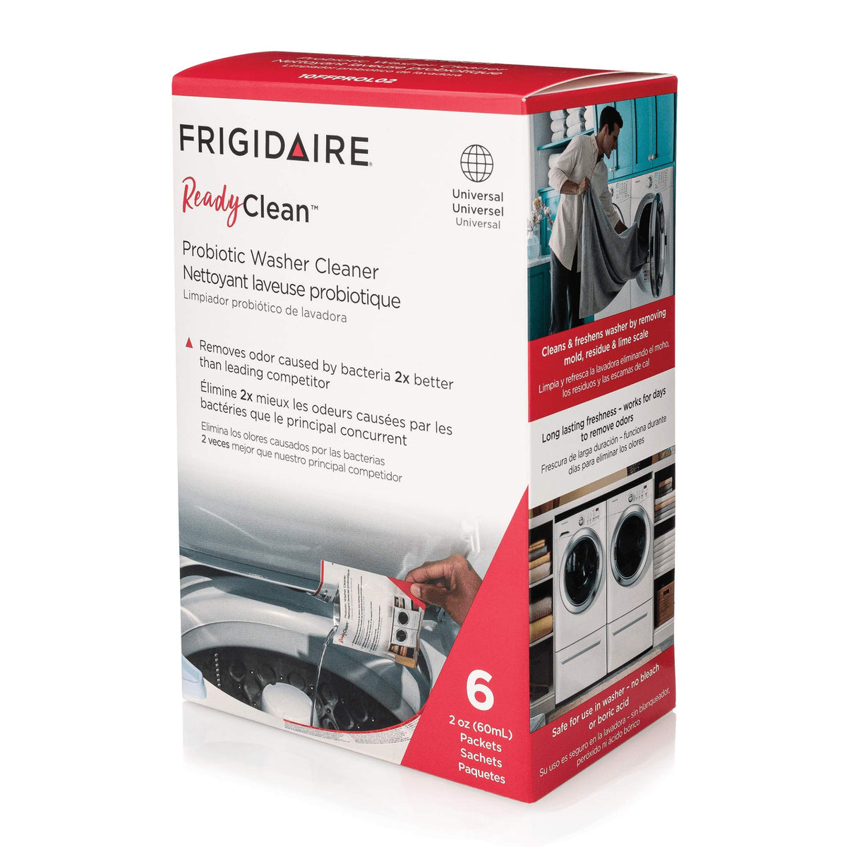 FRIGIDAIRE 10FFPROL02 ReadyClean Washer Washing Machine Cleaner, 6 Count