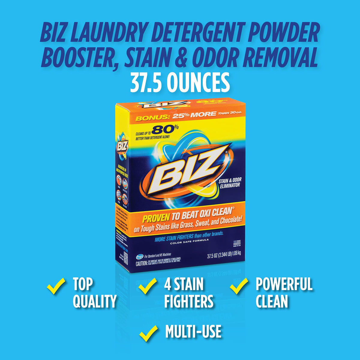 Biz Stain & Odor Eliminator, 37.5 Ounce