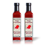 Palo Alto Firefighters Pepper Sauce (8.5oz) - Pack of 2 - Salt Free Pepper Plant Hot Sauce, No Sodium Hot Pepper Sauce, No Salt Sauces
