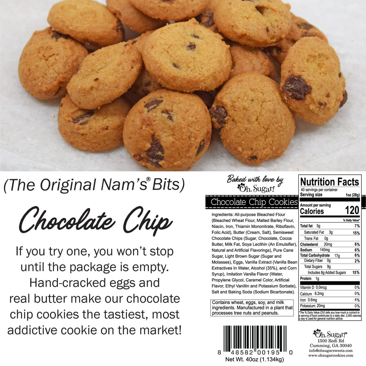Nam's Bits Chocolate Chip Cookies - Graduation Congratulations Gallon Jar - YDI