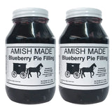 Amish Pie Filling - TWO 32 Oz Jars (Blueberry)