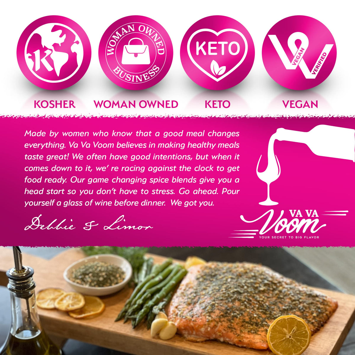 Va Va Voom Rosemary Garlic Sea Salt, 2.6 oz