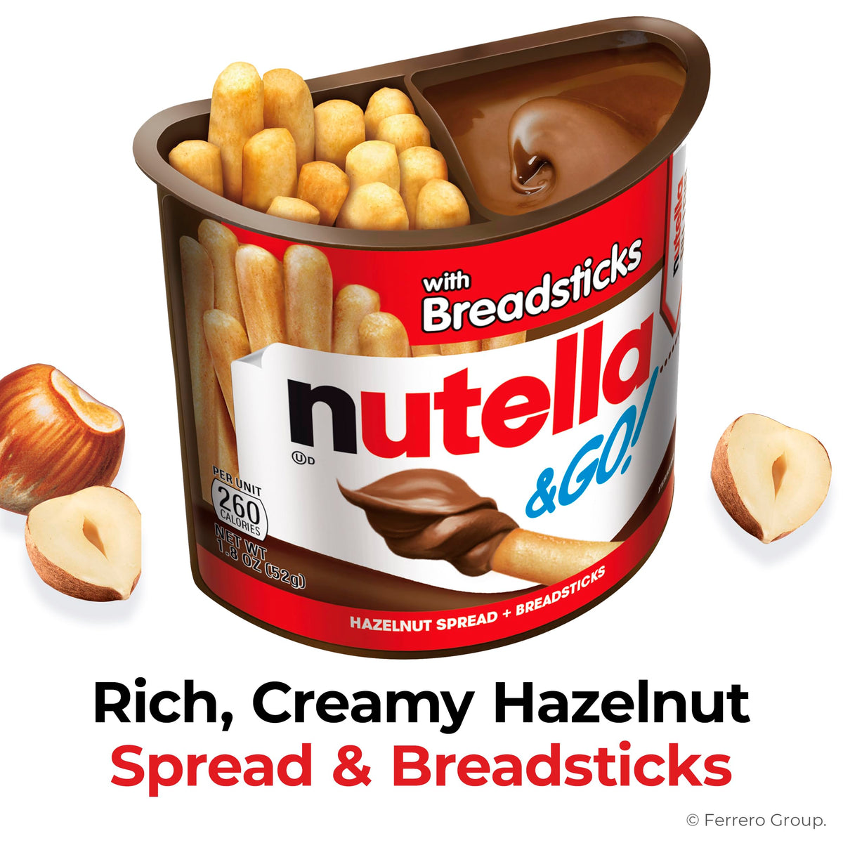 Nutella & Go Hazelnut Spread and Breadsticks, 7.3 oz