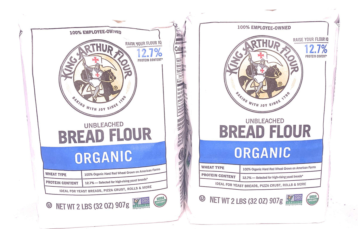King Arthur Organic Bread Flour 2 lb Bags (2)