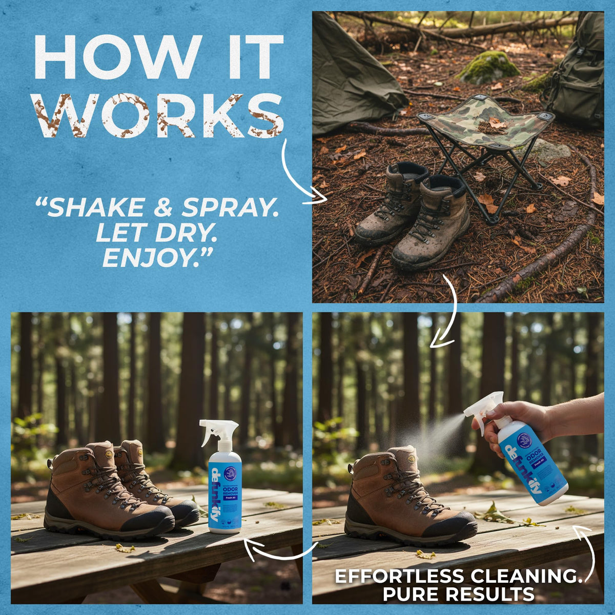 Fabric Freshener Spray, 32oz. 'Fresh Air' Odor Remover Spray. Shoe Deodorizer, Carpet Deodorizer, Odor Eliminator for Strong Odors Cleaning Supplies