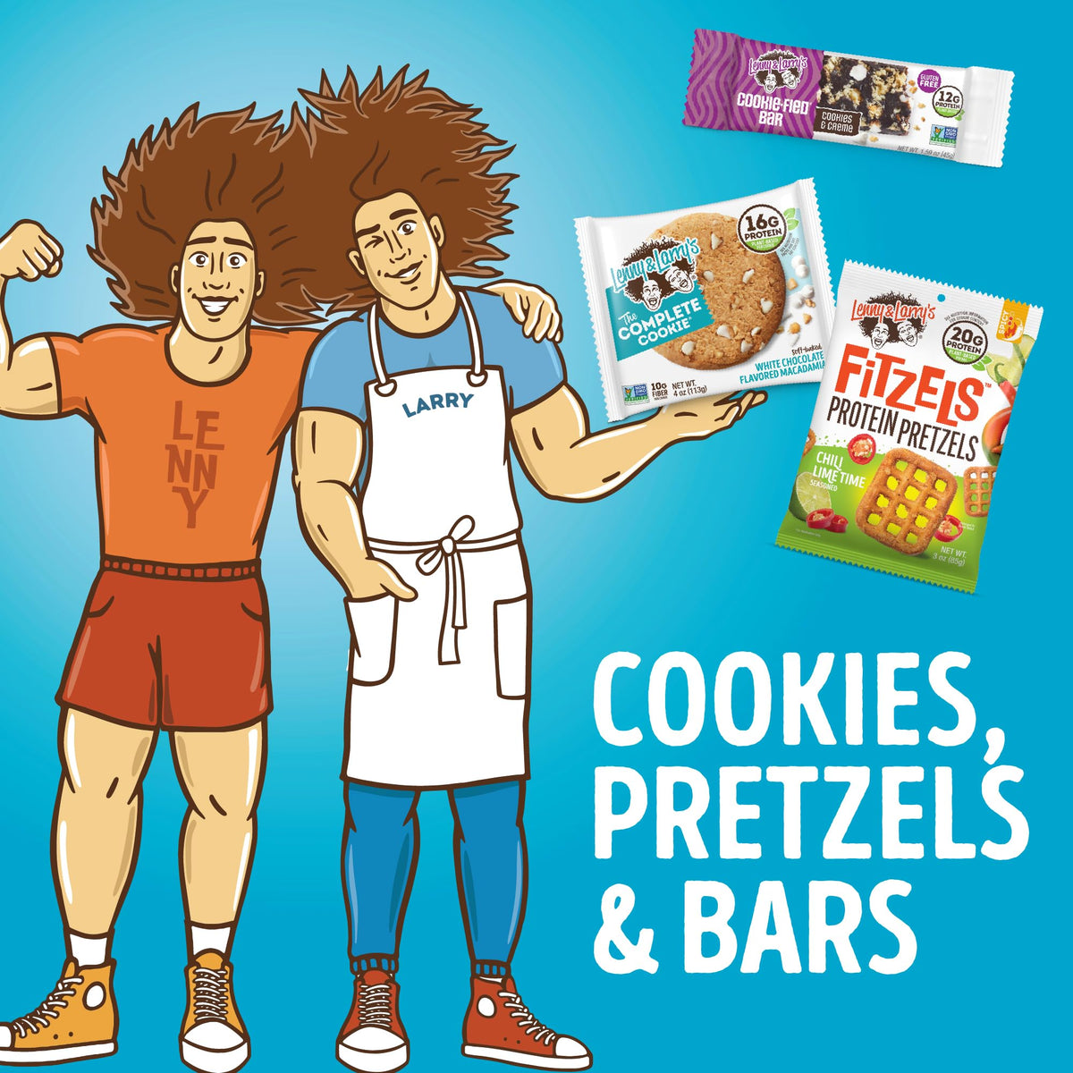 Lenny & Larry's Protein Cookie, [Snickerdoodle], Chewy Soft Baked, 8g Plant Protein, Vegan, Non-GMO, High Fiber, 2 Ounce Cookie (Pack of 12)