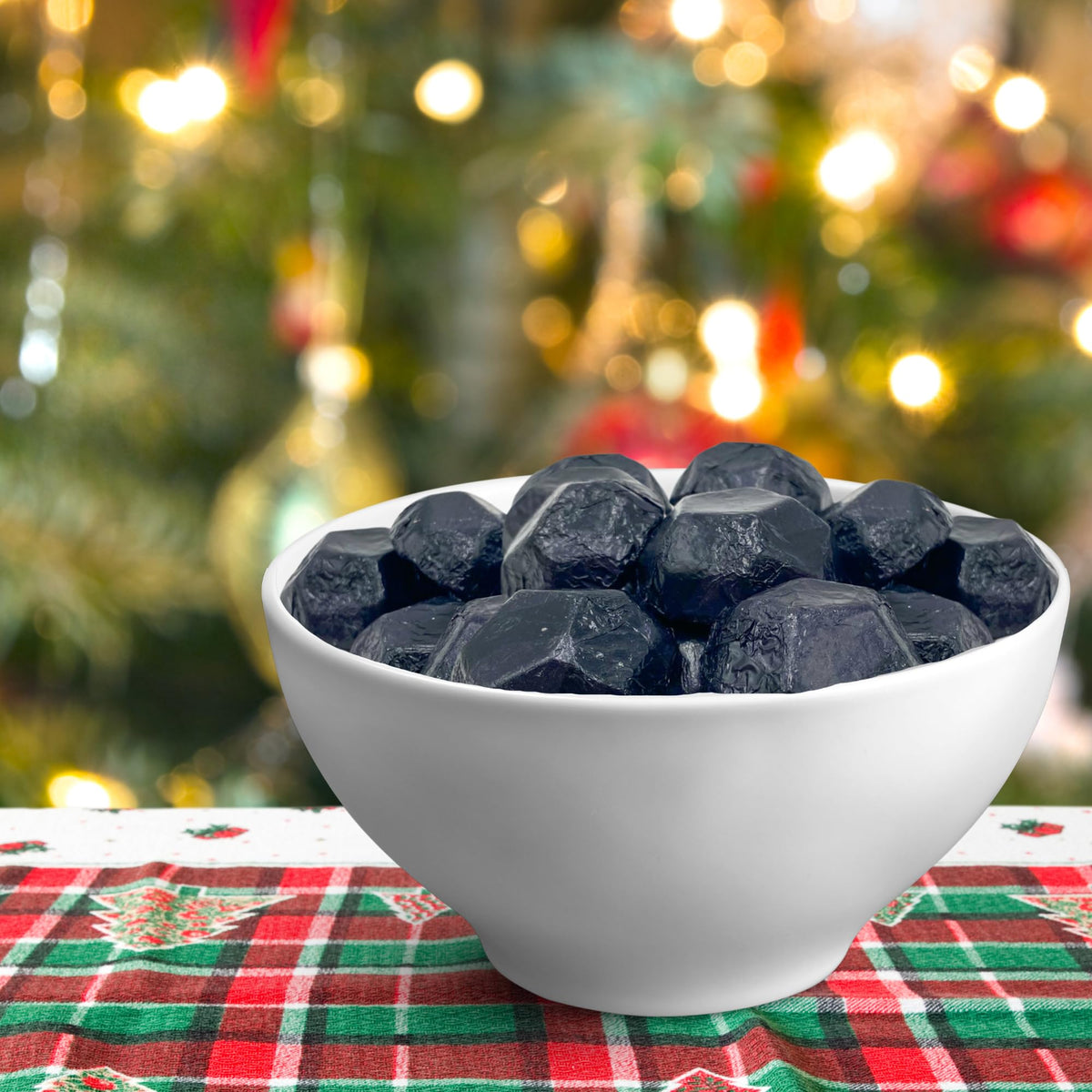 Sweetzo Double Crisp Chocolate Coal, Individually Wrapped Candy for Stocking Stuffers, Christmas Gag Gift (Pack of 2 Coal)